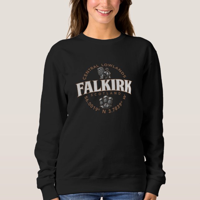 Falkirk Scotland Central Lowlands Coordinates Labe Sweatshirt (Front)