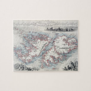 Falkland Islands and Patagonia, from a Series of W Jigsaw Puzzle