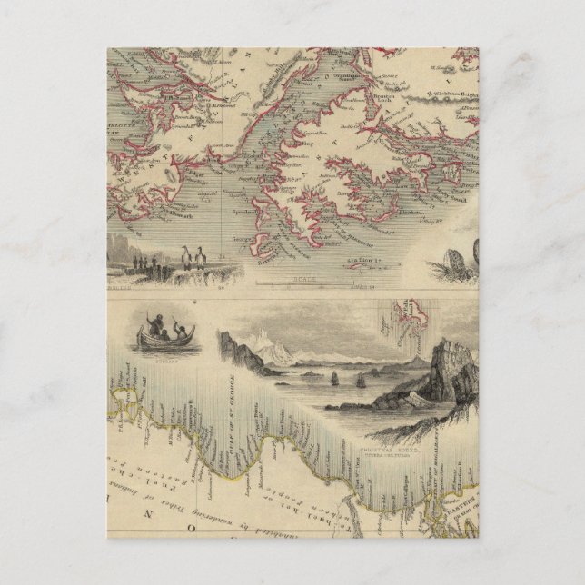 Falkland Islands And Patagonia Postcard (Front)