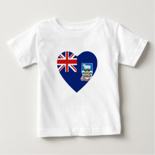 Falkland Islands Flag Heart T-Shirt