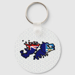 Falkland Islands Flag Map full size Key Ring