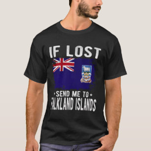 Falkland Islands Flag Souvenir - If Lost Send Me T T-Shirt
