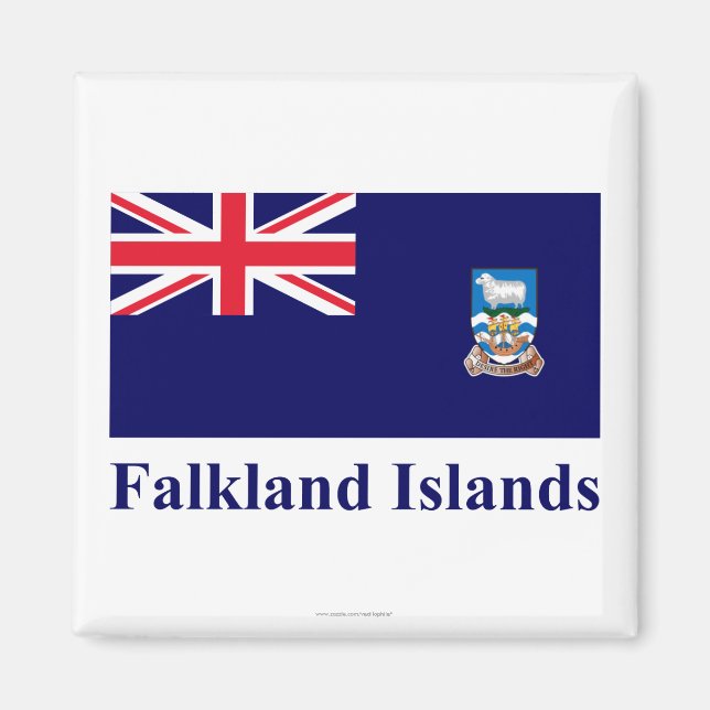 Falkland Islands Flag with Name Magnet (Front)