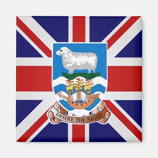 Falkland Islands High quality Flag Magnet (Front)