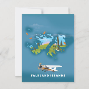 Falkland islands illustrated map