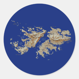 Falkland Islands Map Sticker