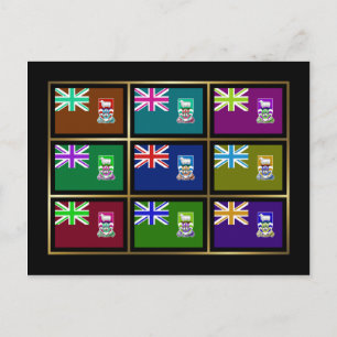 Falkland Islands Multihue Flags Postcard
