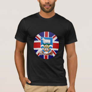 Falkland Islands quality Flag Circle T-Shirt