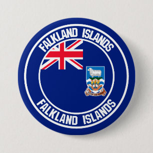 Falkland Islands Round Emblem 7.5 Cm Round Badge