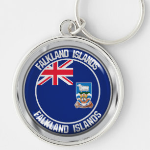 Falkland Islands Round Emblem Key Ring