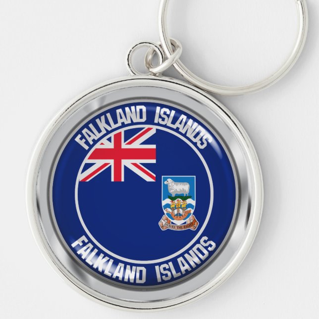 Falkland Islands Round Emblem Key Ring (Front)