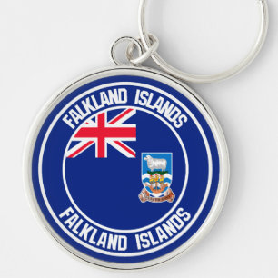 Falkland Islands Round Emblem Key Ring