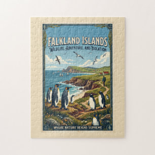 Falkland Islands Travel Poster Jigsaw Puzzle