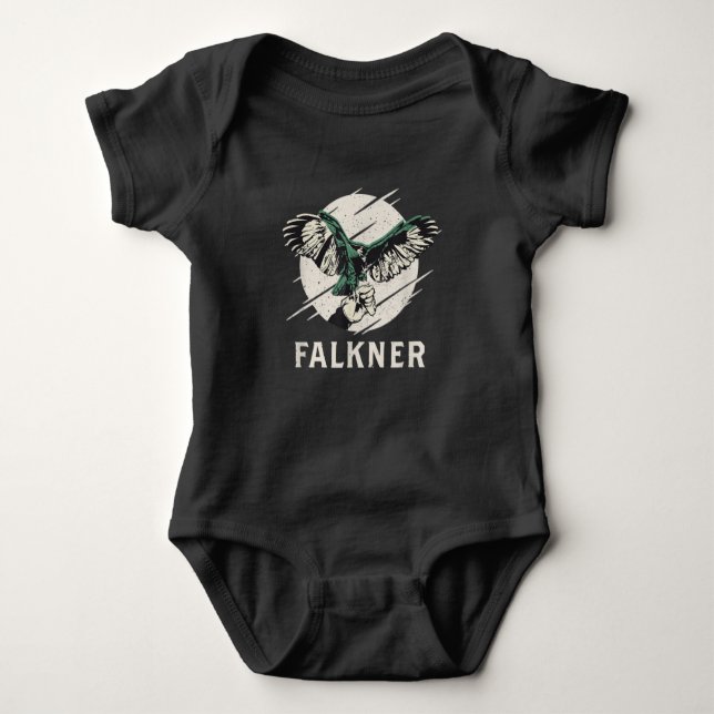 Falkner I Falconry Hunting Bird of Prey Hunting Baby Bodysuit (Front)