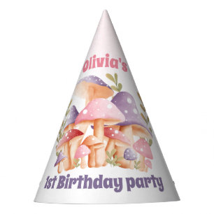 Fall 1st Birthday Personalised Pink Party Hat