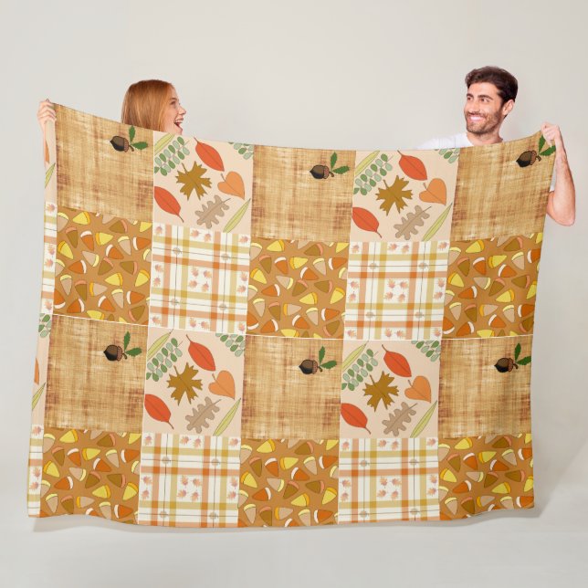 Fall 4 Corners 1 design Fleece Blanket (In Situ)