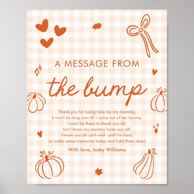 Fall A Little Pumpkin A Message From The Bump Game Poster (Front)