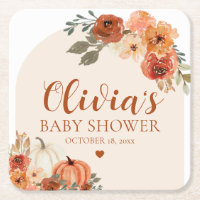 Fall A Little Pumpkin Autumn Floral Baby Shower