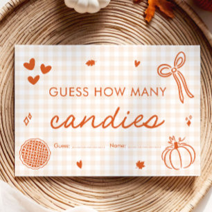 Fall A Little Pumpkin Guess How Many Candies Game Enclosure Card