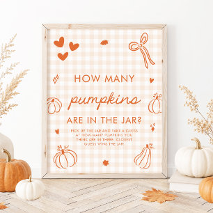 Fall A Little Pumpkin Guess How Many Pumpkins Game Poster