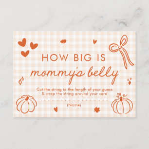 Fall A Little Pumpkin How Big is Mummy's Belly Enclosure Card