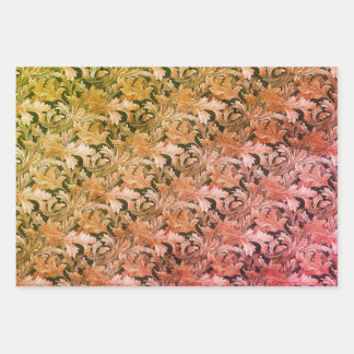 Fall Acanthus Leaf Wrapping Paper Sheet