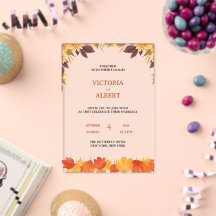 FALL ACRYLIC WEDDING INVITATION