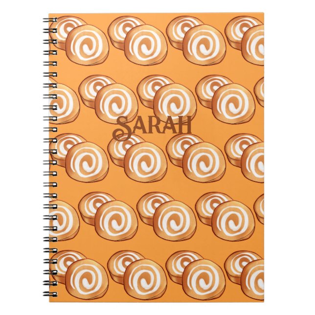 Fall Aesthetic Pumpkin roll  Notebook (Front)