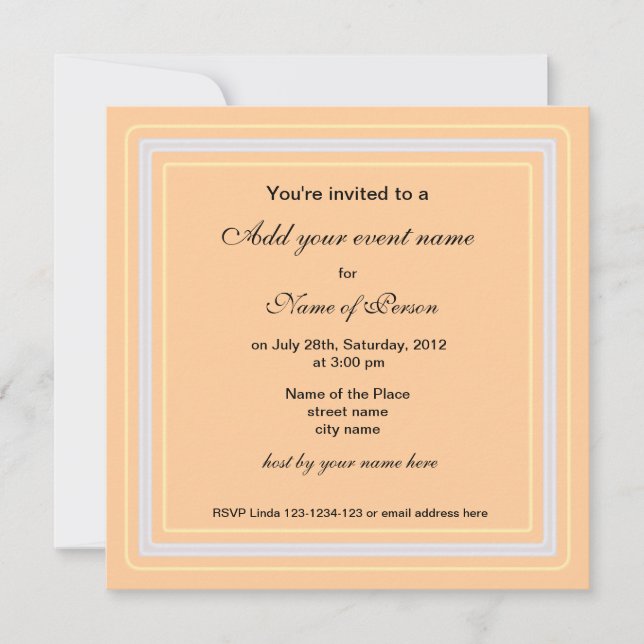 Fall all party invitation (Front)