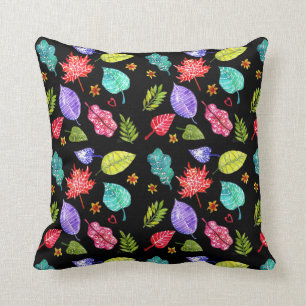 Fall and Autumn Colourful Leaf Foliage Throw Pillo Cushion