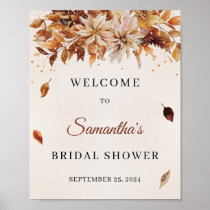 Fall and Autumn Flowers Marigold Boho welcome sign