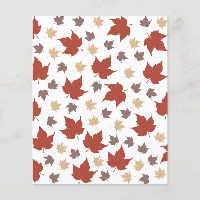 Fall and Autumn Leaf Scrapbook Paper (Front)