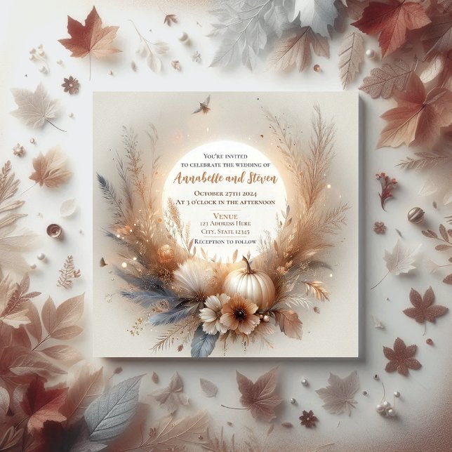Fall and Autumn Wedding Invitation (Creator Uploaded)