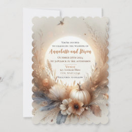 Fall and Autumn Wedding Invitation