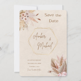 Fall and Floral Save the Date Invitation