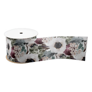 Fall and Winter Floral Ribbon Satin Ribbon