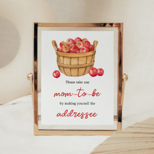 Fall Apple Basket Baby Shower Envelope Station Poster