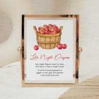 Fall Apple Basket Baby Shower Late Night Diapers