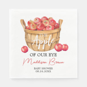 Fall Apple Basket Baby Shower Napkin