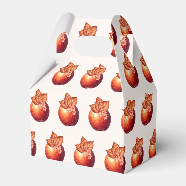 Fall Apple Bridal Shower Favour Box (Front Side)