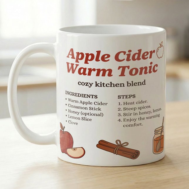 Fall Apple Cider Tonic Simple Recipe Coffee Mug (Creator Uploaded)