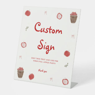 Fall Apple of Our Eye Baby Shower Custom Sign