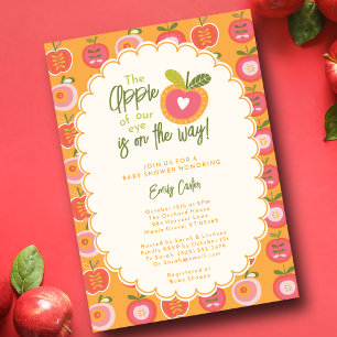 Fall Apple of Our Eye Whimsical Gender Neutral Invitation
