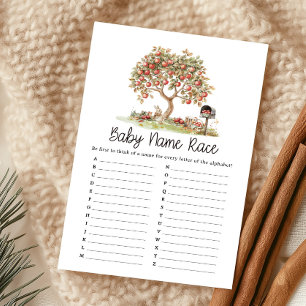 Fall Apple of our Eyes Baby Name Race Game
