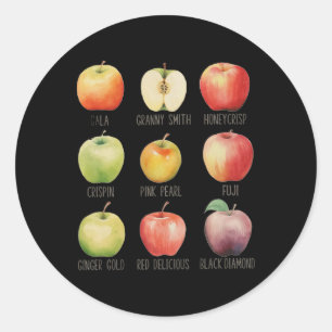 Fall Apple Picking Apple Orchard Boho Farm Fesh To Classic Round Sticker