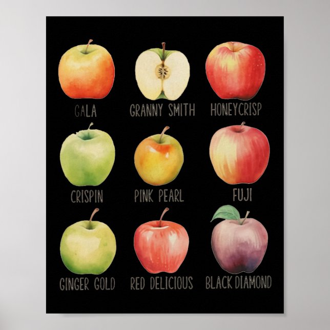 Fall Apple Picking Apple Orchard Boho Farm Fesh To Poster (Front)