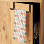 Fall Apples Tea Towel<br><div class="desc">A cute apple design in non-traditional fall colours. Inspired by mid-century modern design,  this pattern features stylised apple illustrations with patterned details. Great for fall and thanksgiving decor and decorating.</div>
