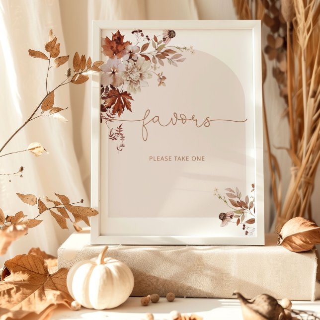Fall arch elegant favors please take one poster (Creator Uploaded)