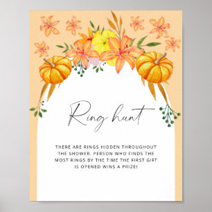 Fall arch - ring hunt bridal shower game poster