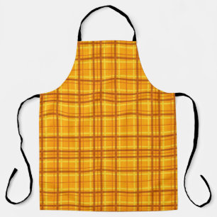 Fall Argyle Orange Yellow Pattern Apron